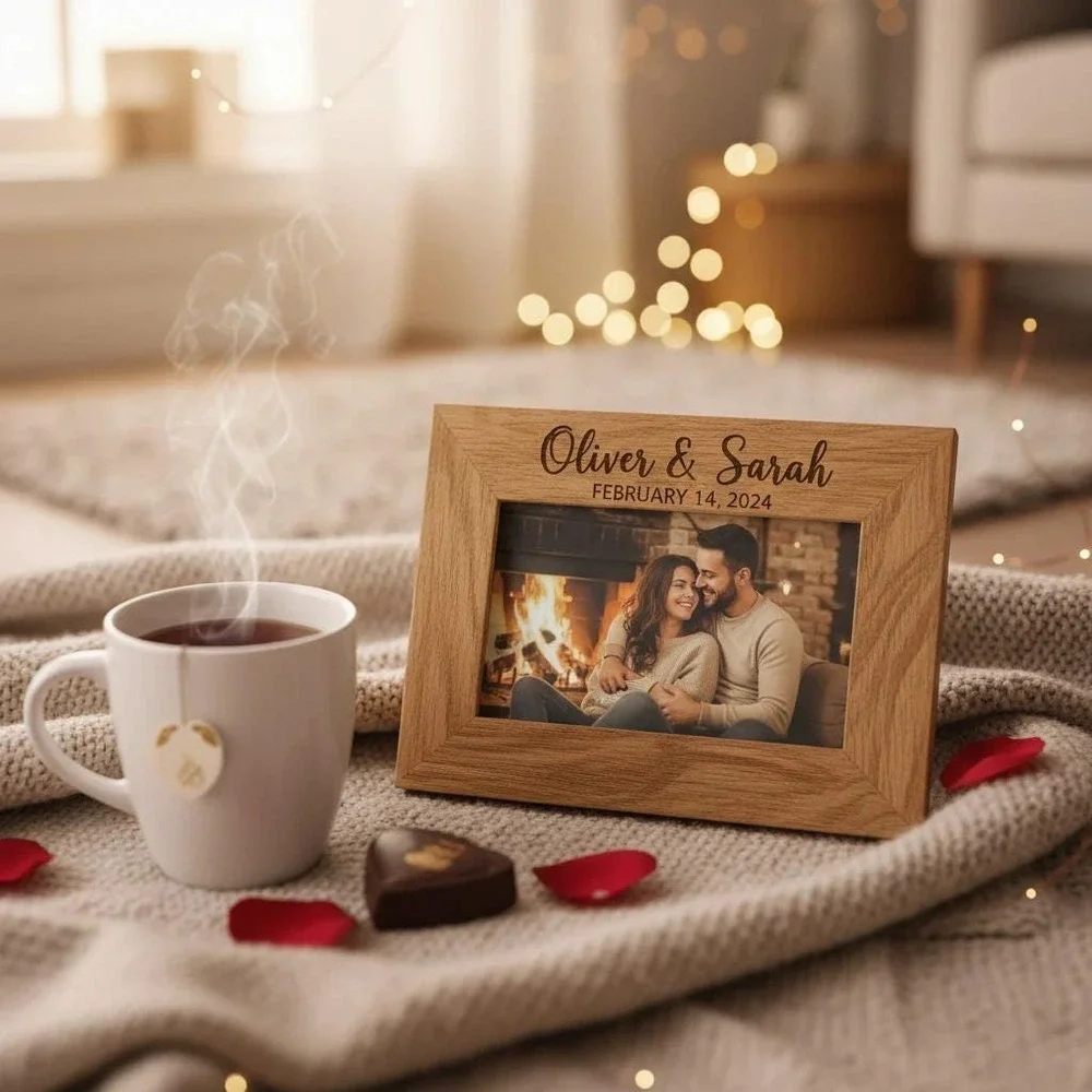 Personalized Couple's Photo Frame -‎ Custom Engraved Valentine's Gift
